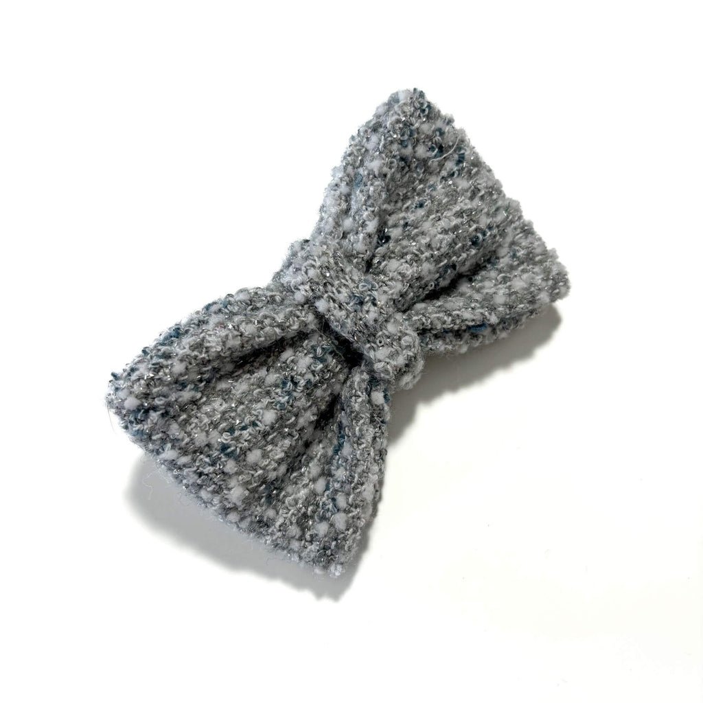 Celestial Silver Bow Tie Hudson Houndstooth