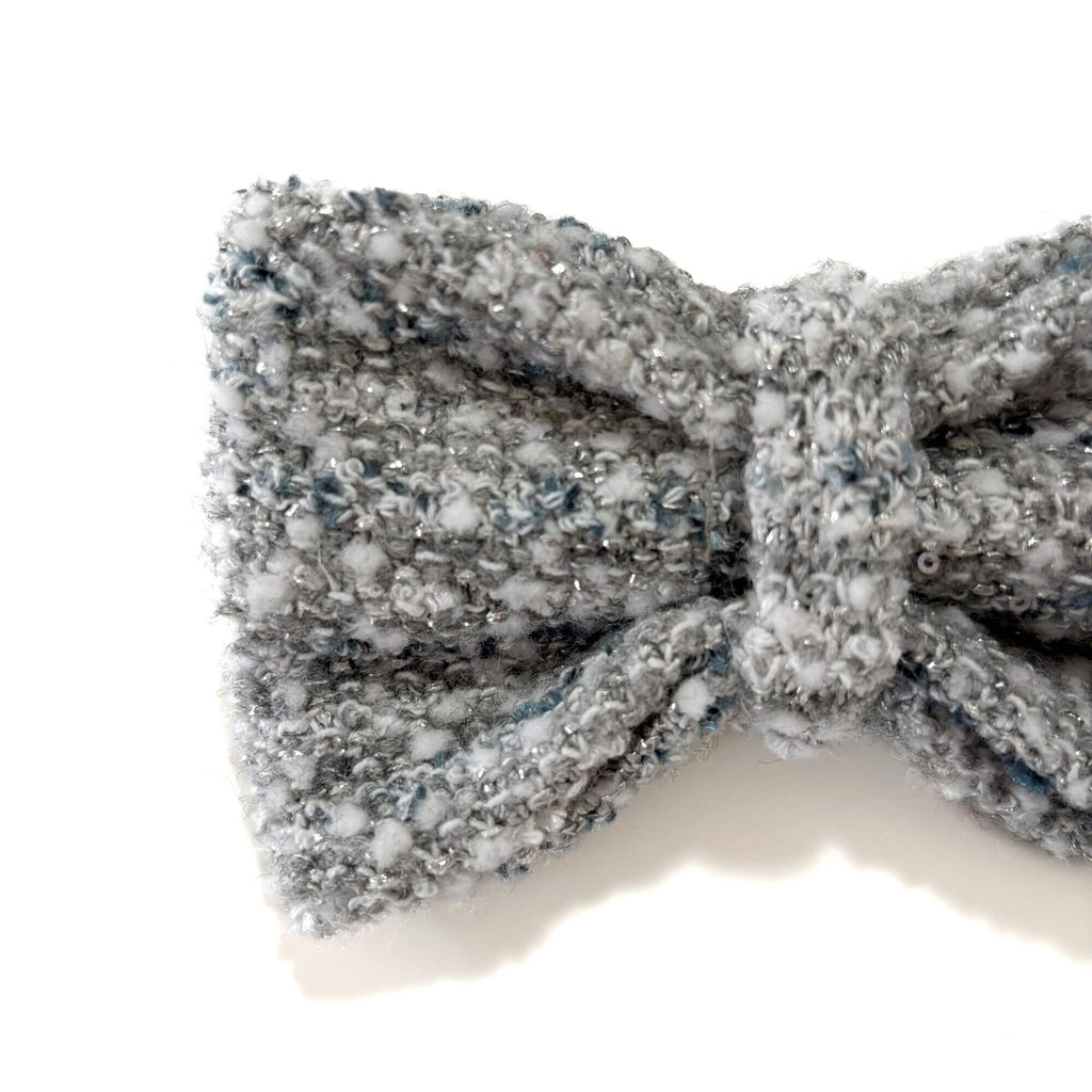 Celestial Silver Bow Tie Hudson Houndstooth