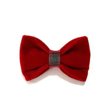 Red Velvet Bow Tie Hudson Houndstooth