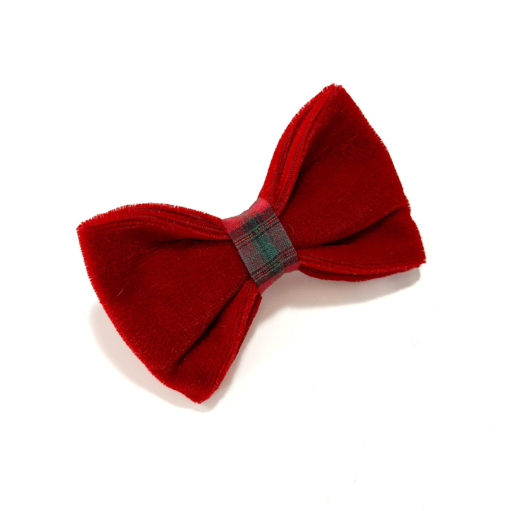 Red Velvet Bow Tie Hudson Houndstooth