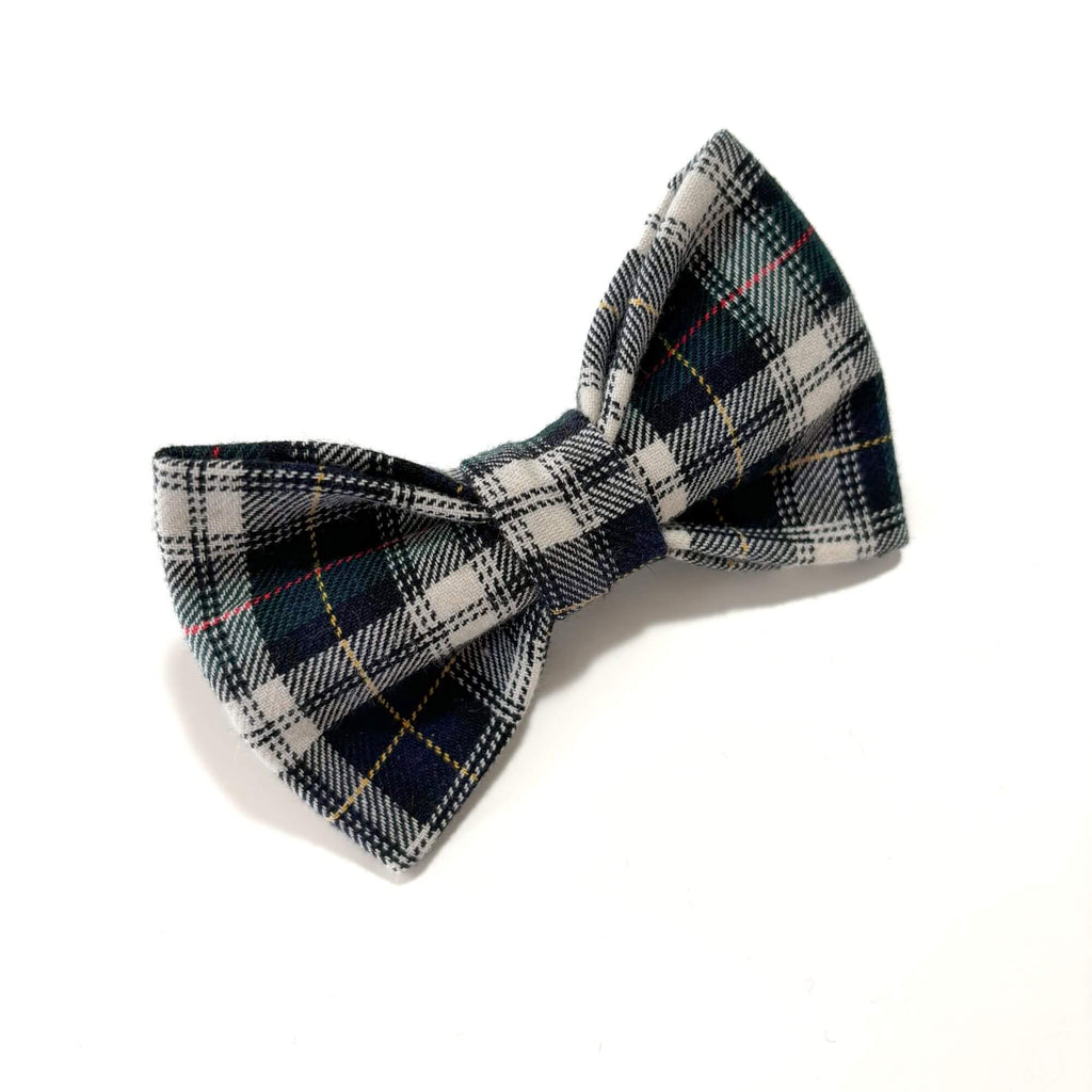 Navy Yuletide Plaid Bow Tie Hudson Houndstooth