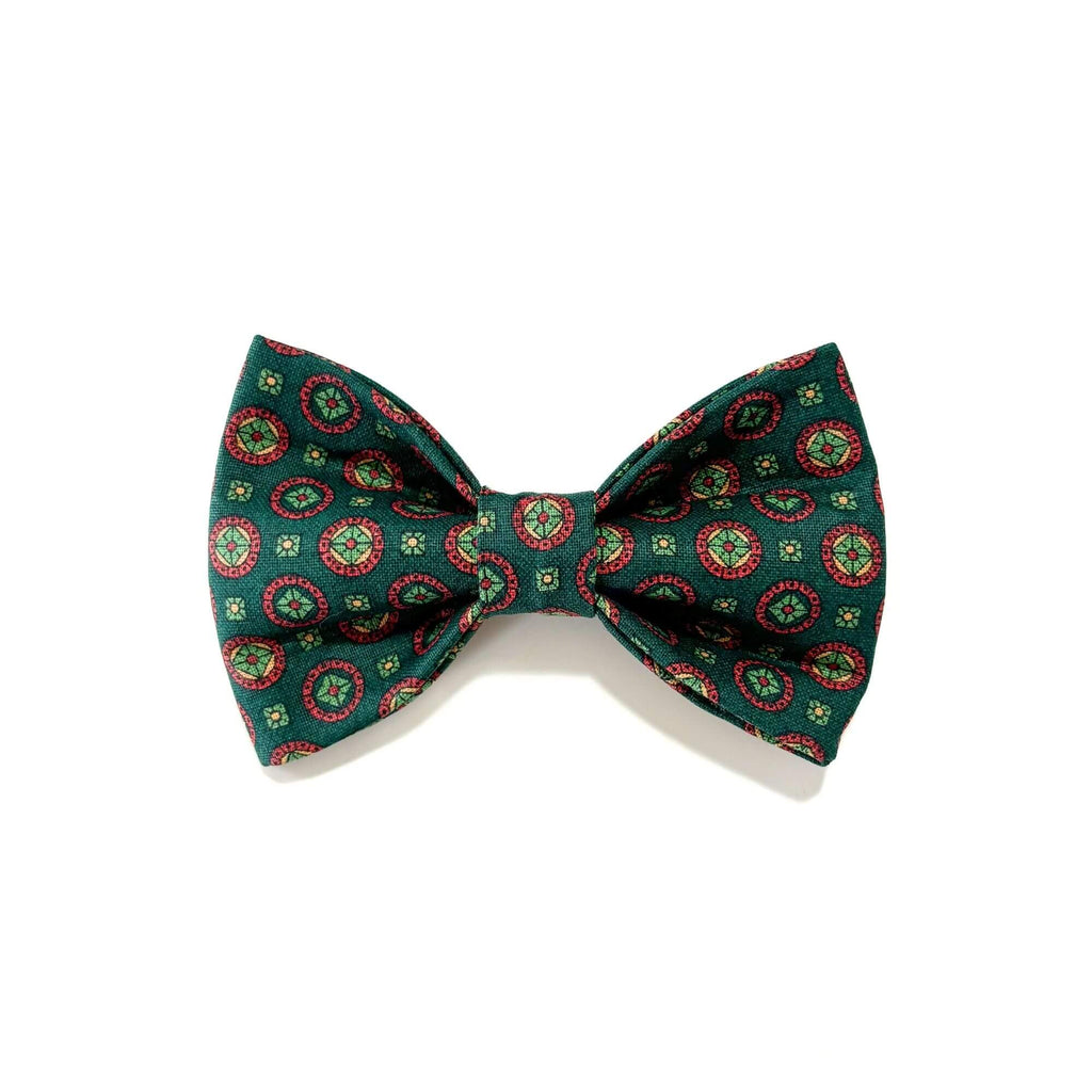 Emerald Emblem Bow Tie Hudson Houndstooth