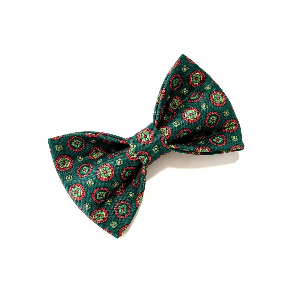 Emerald Emblem Bow Tie Hudson Houndstooth