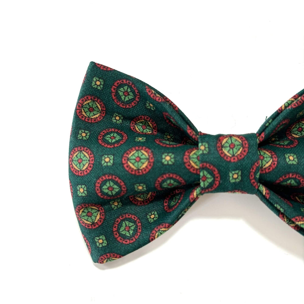 Emerald Emblem Bow Tie Hudson Houndstooth