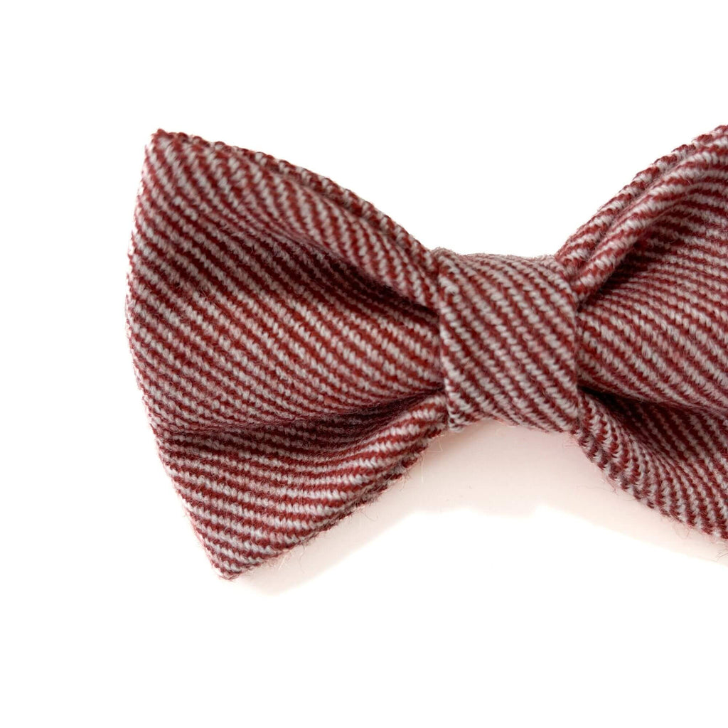 Crimson Stripes Bow Tie Hudson Houndstooth