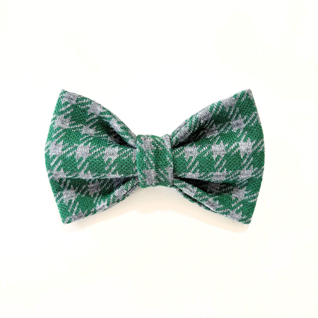 Evergreen Knit Plaid Bow Tie Hudson Houndstooth