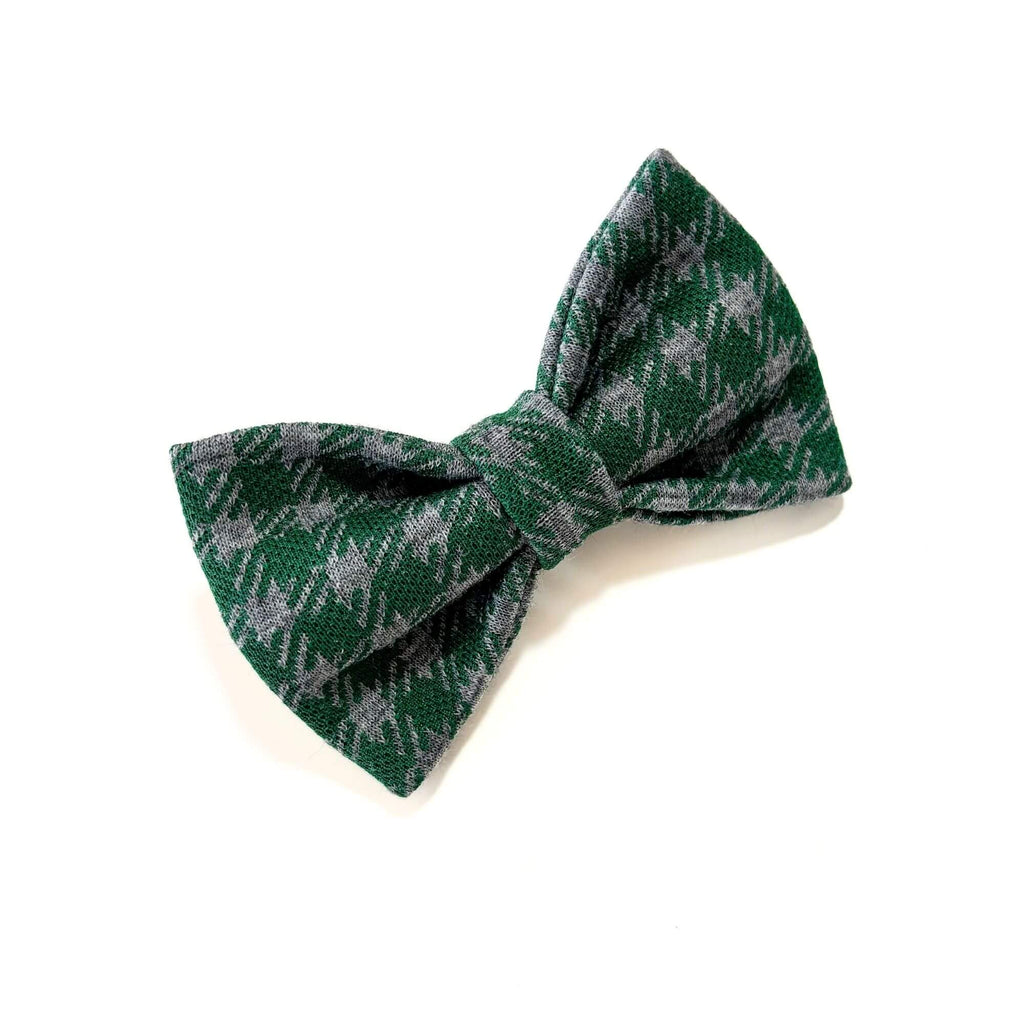 Evergreen Knit Plaid Bow Tie Hudson Houndstooth