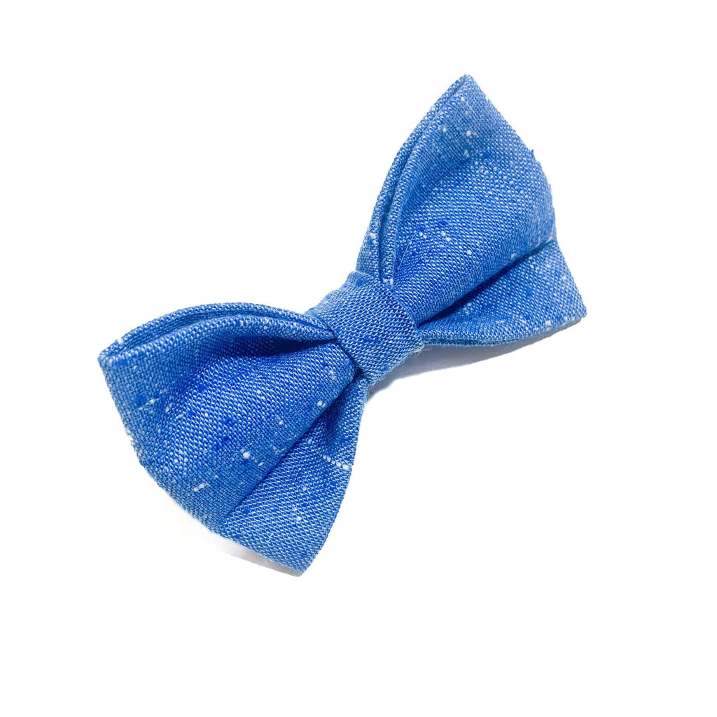 Cerulean Speckled Charm Bow Tie Hudson Houndstooth