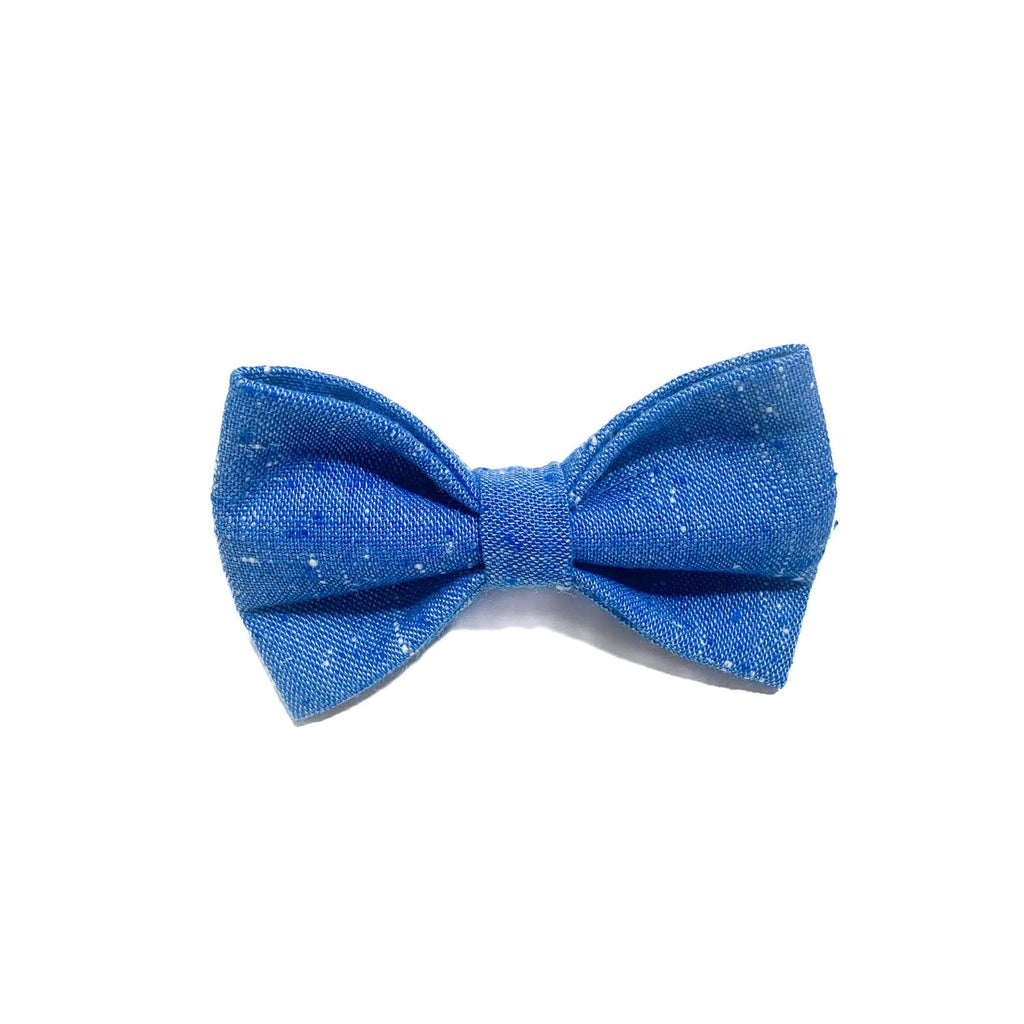 Cerulean Speckled Charm Bow Tie Hudson Houndstooth