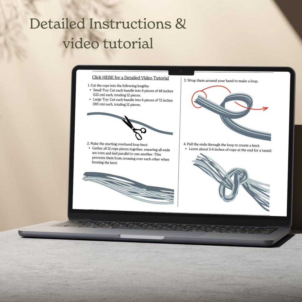 Riley Twist Rope Toy Kit Hudson Houndstooth