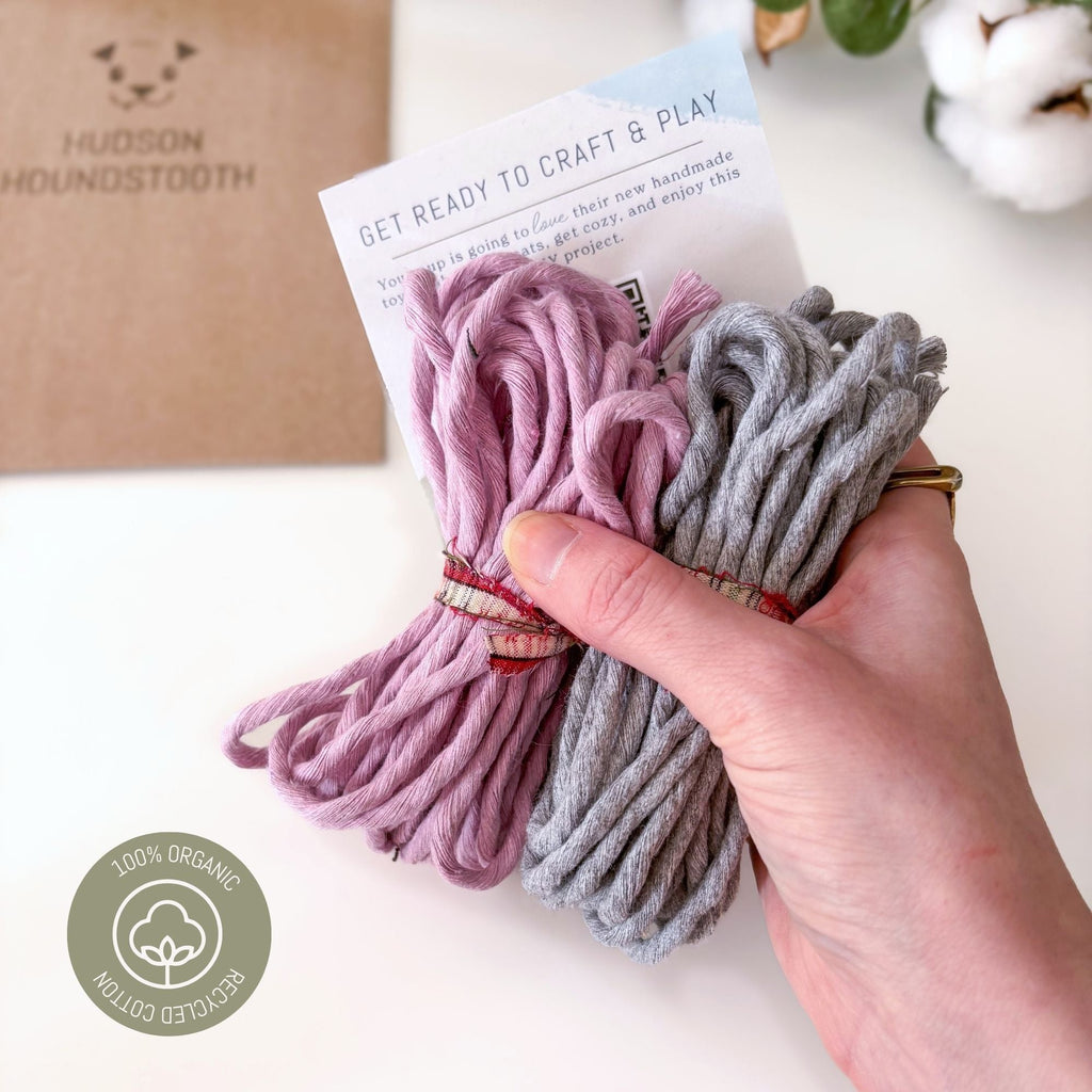 Riley Twist Rope Toy Kit Hudson Houndstooth