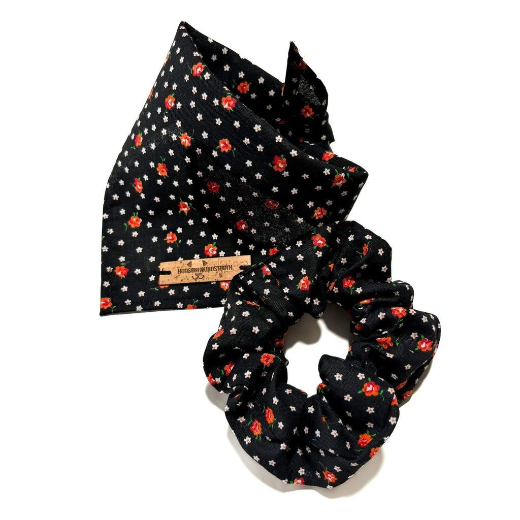 Midnight Bloom Matching Scrunchie Hudson Houndstooth