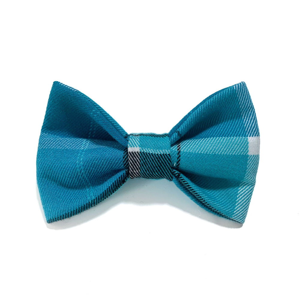 Bold Teal Grid Bow Tie Hudson Houndstooth