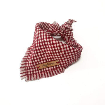 Burgundy Houndstooth Bandana Hudson Houndstooth