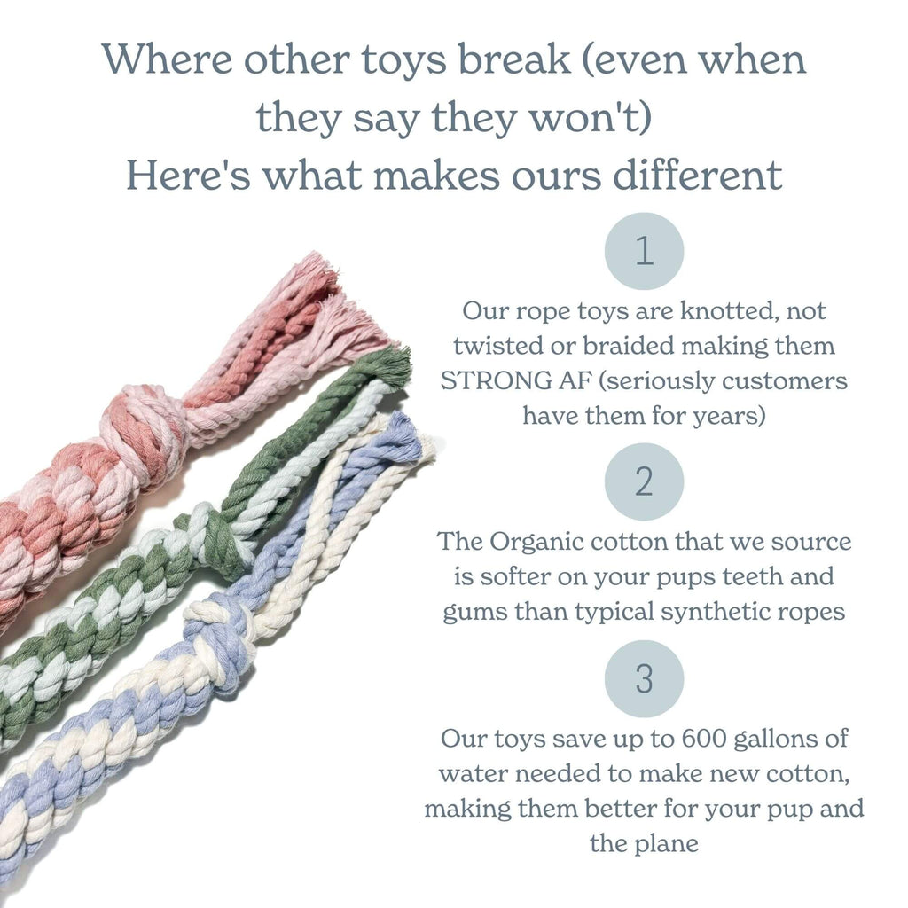 Blush Pink Tug Toy Hudson Houndstooth