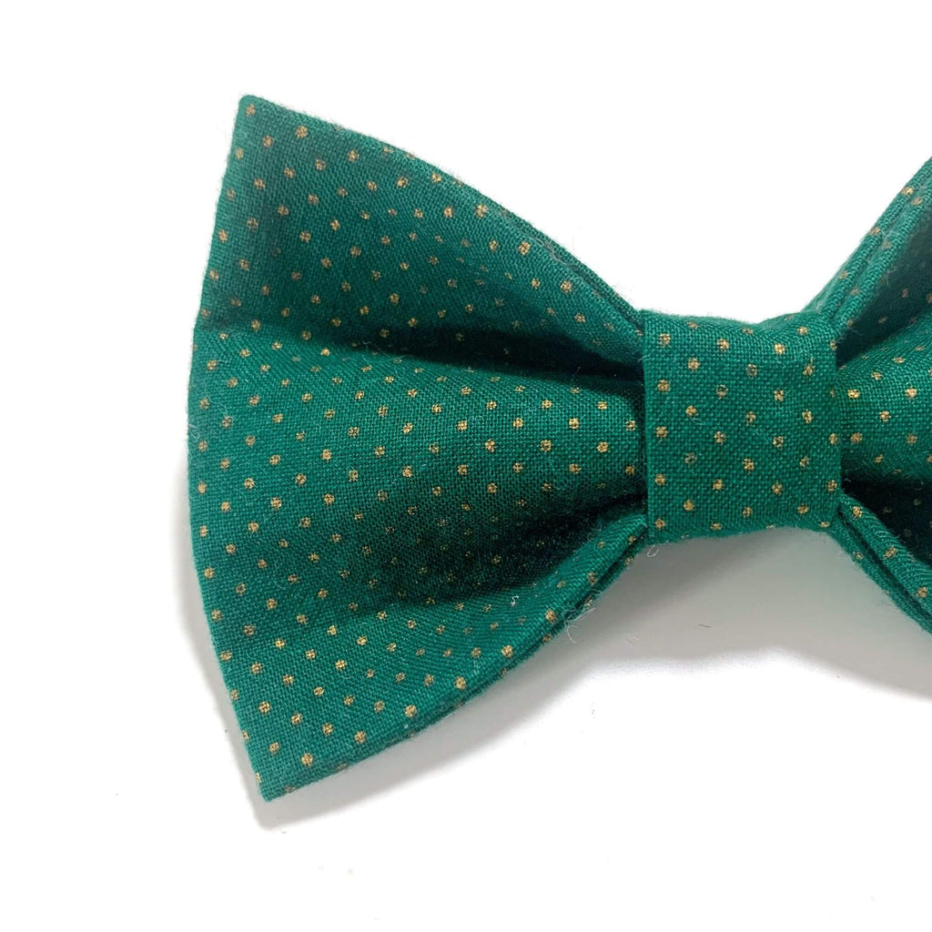 Emerald Elegance Dot Bow Tie Hudson Houndstooth
