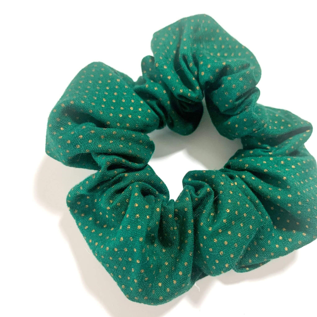 Emerald Elegance Dot Matching Scrunchie Hudson Houndstooth