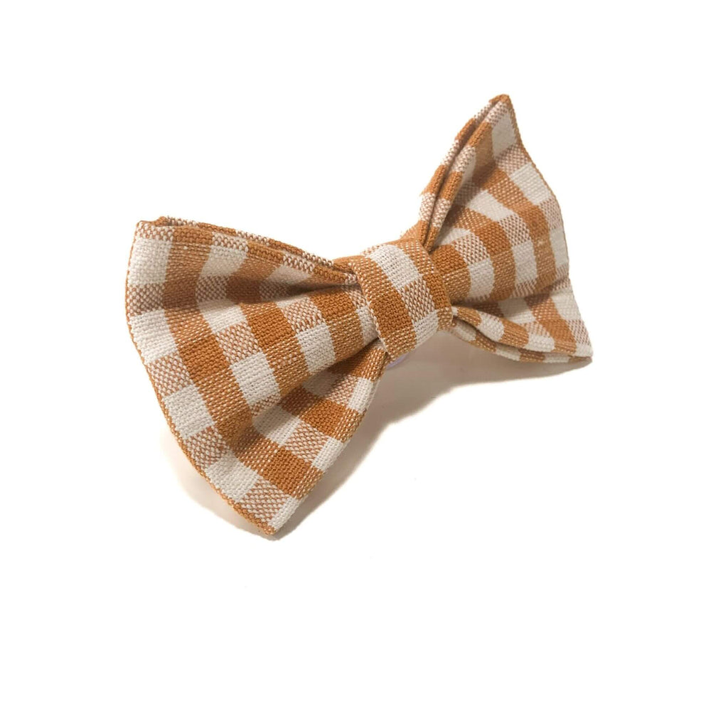 Gingersnap Plaid Flannel Bow Tie Hudson Houndstooth
