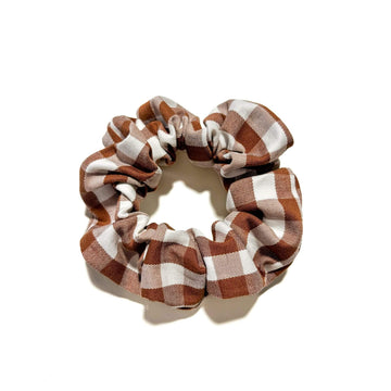 Golden Harvest Check Matching Scrunchie Hudson Houndstooth