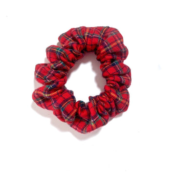 Holly Christmas Plaid Flannel Matching Scrunchie Hudson Houndstooth