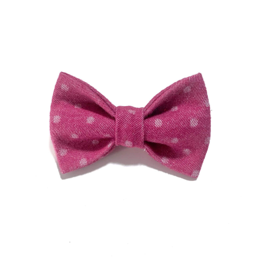 Mulberry Polka Dot Flannel Bow Tie Hudson Houndstooth