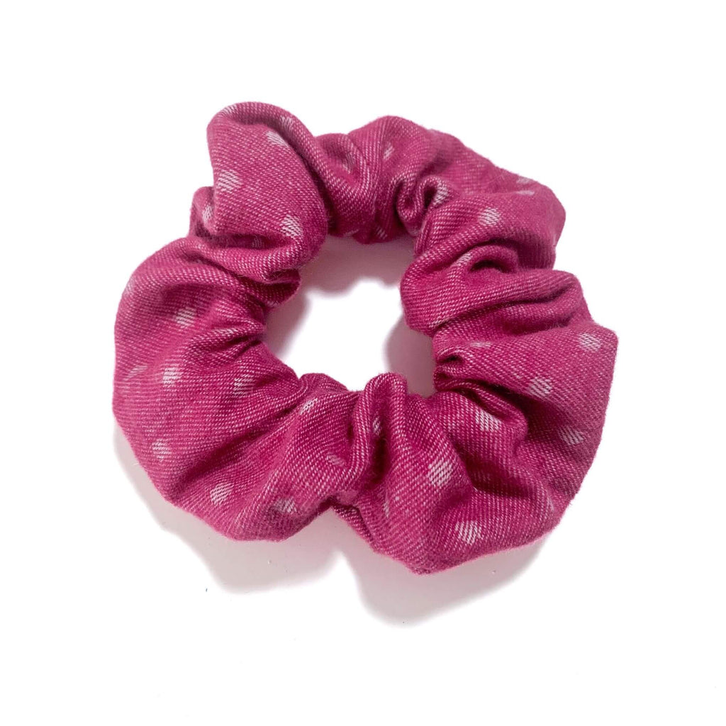 Mulberry Dot Flannel Matching Scrunchie Hudson Houndstooth