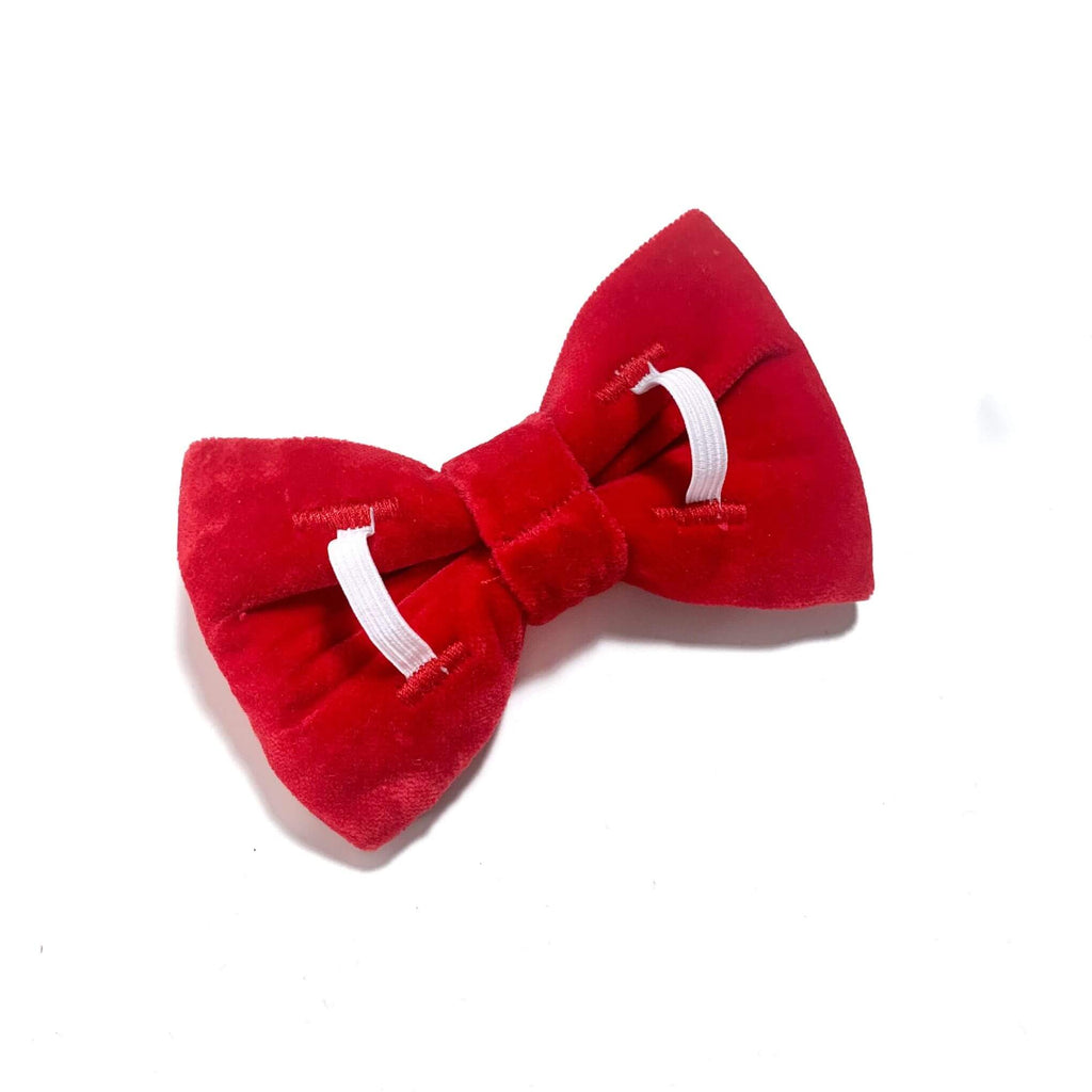 Red Velveteen Bow Tie Hudson Houndstooth