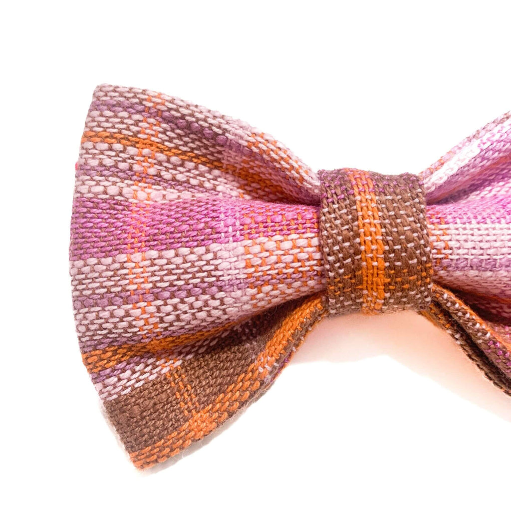 Rosy Orchard Plaid Bow Tie Hudson Houndstooth