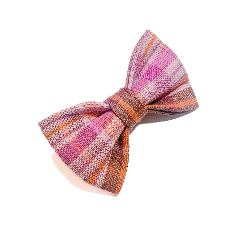 Rosy Orchard Plaid Bow Tie Hudson Houndstooth