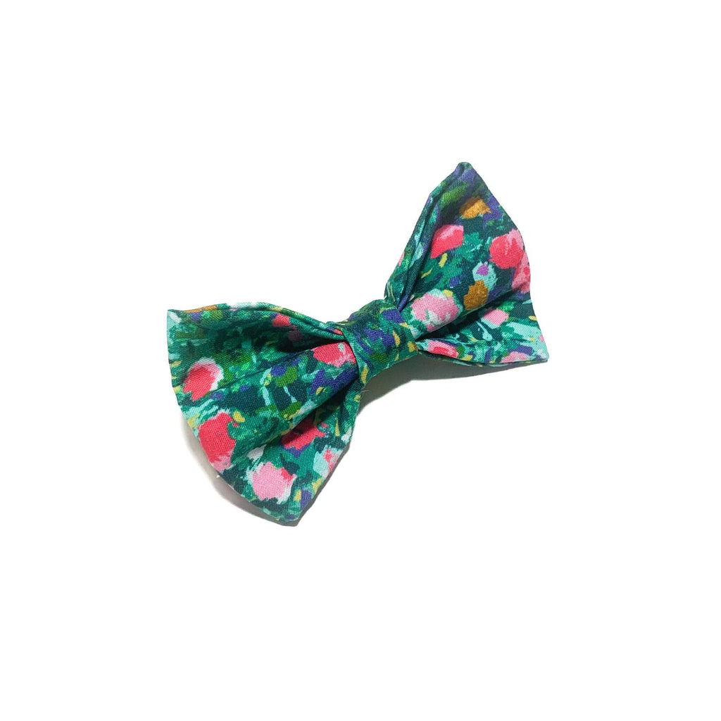 Watercolor Floral Bow Tie Hudson Houndstooth