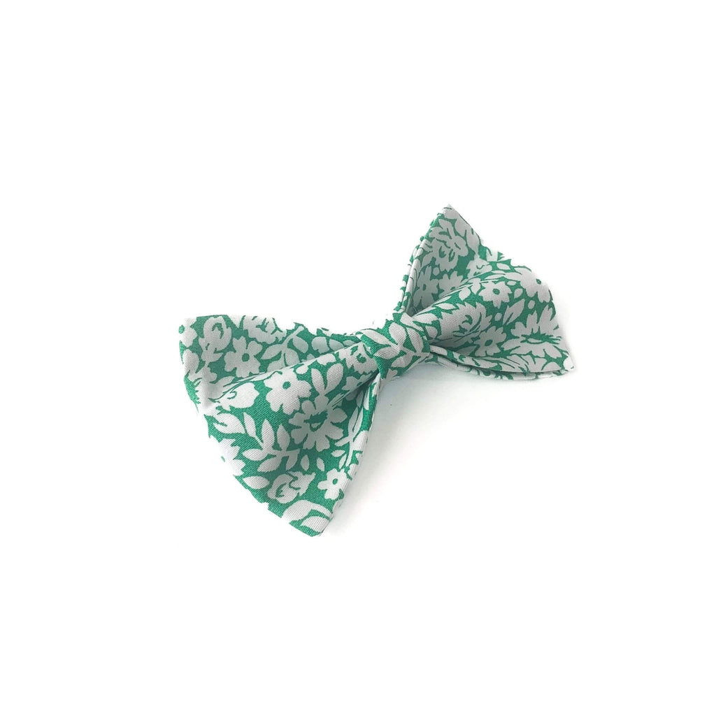 Green Daisy Floral Bow Tie Hudson Houndstooth
