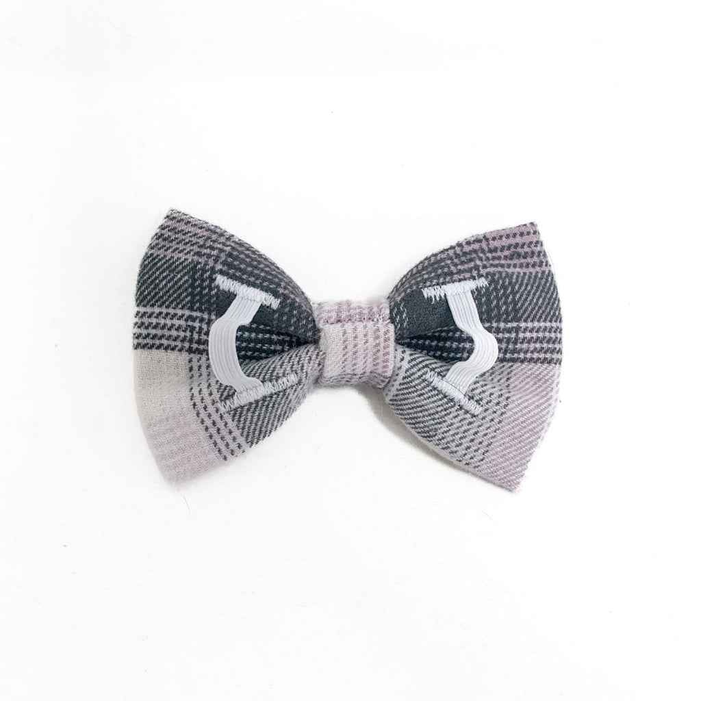 Winter Lilac Plaid Bow Tie Hudson Houndstooth